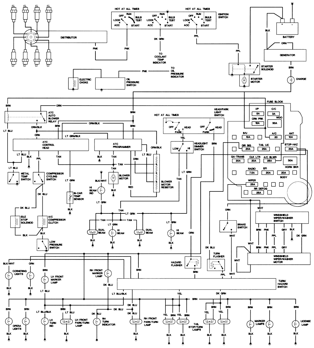 1979 Cadillac Deville and Fleetwood Foldout Wiring Diagrams Electrical 