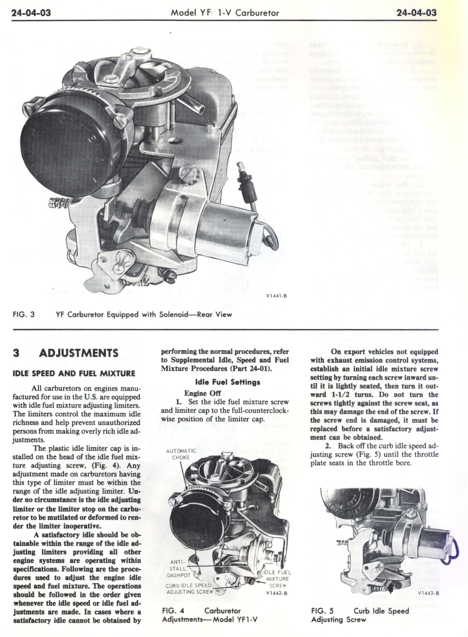 Carter Yf Carburetor Shop Service Repair Workshop Manual