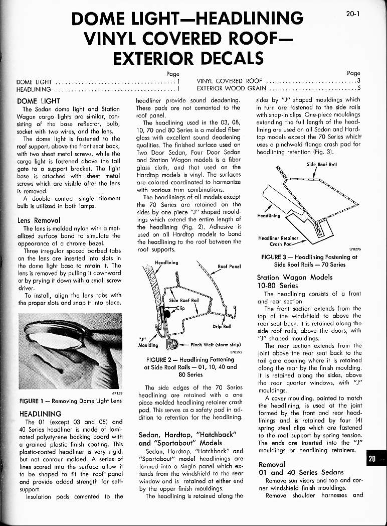 Classic car manuals 1973 AMC Technical Service Manual, Chpt.Dome