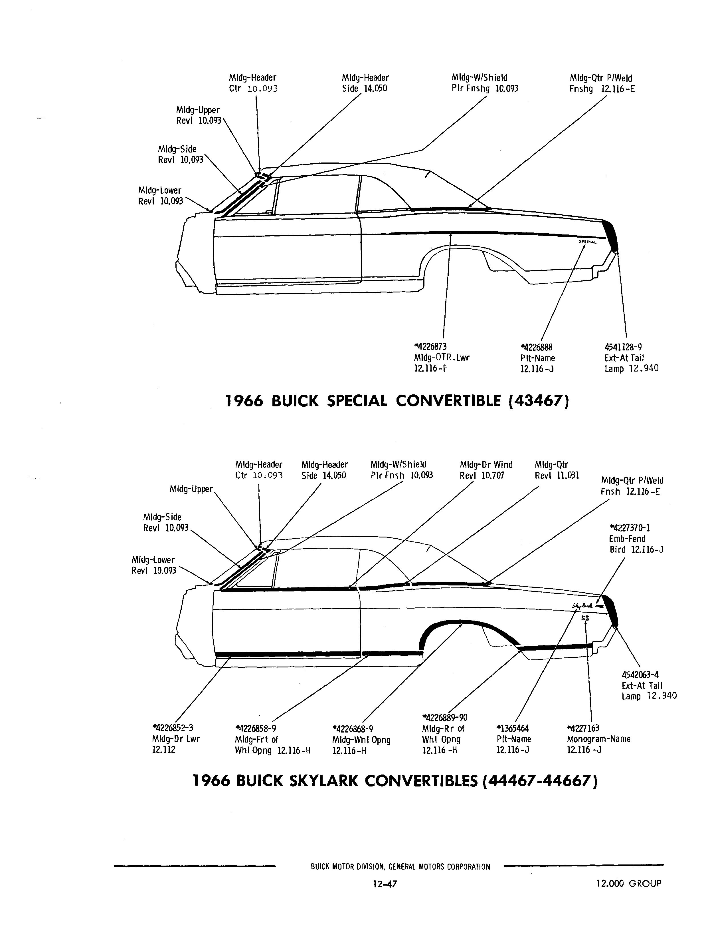 Buick 1940-1972 Parts illustrations / Buick Chassis And Body ...