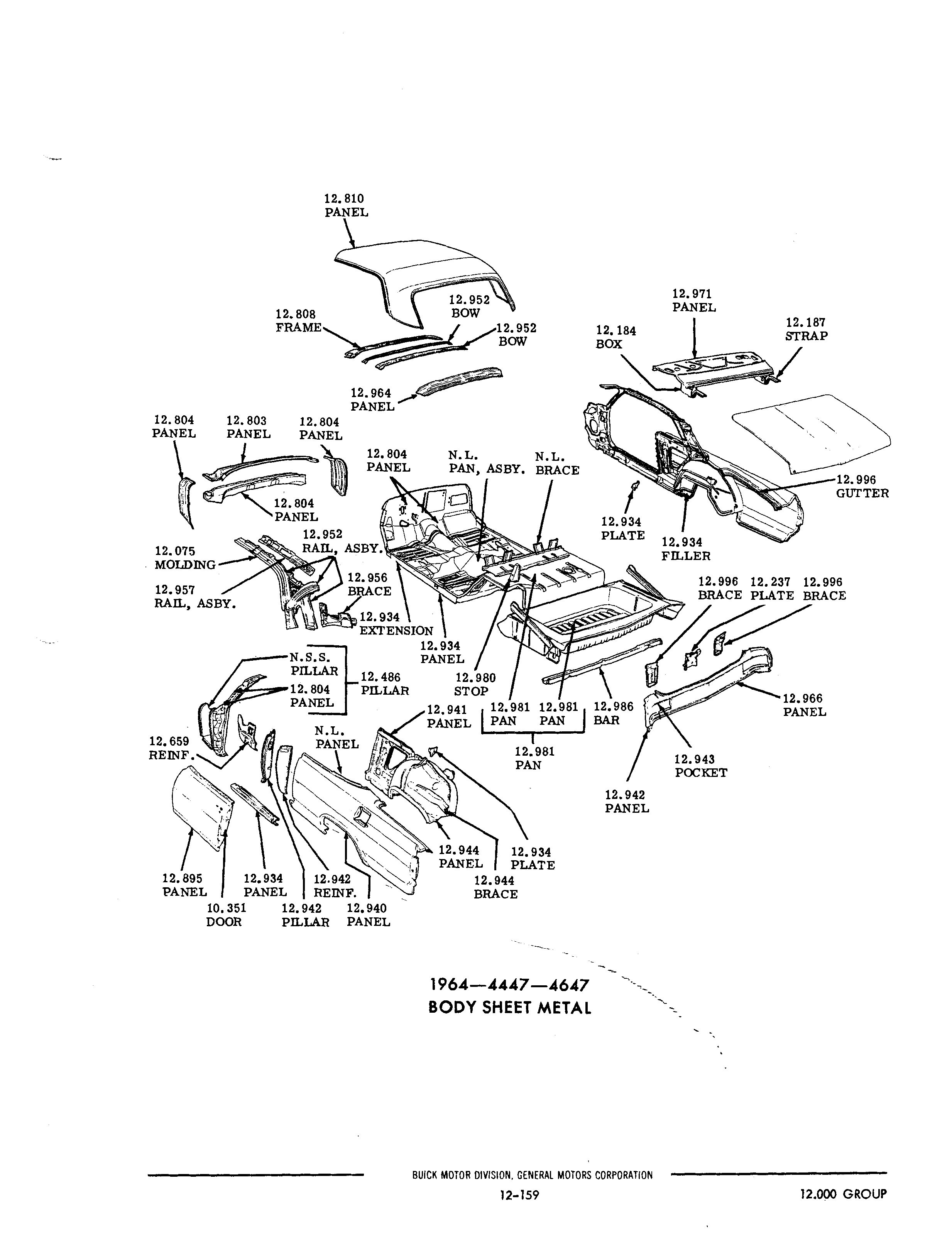 Buick 1940-1972 Parts illustrations / Buick Chassis And Body ...