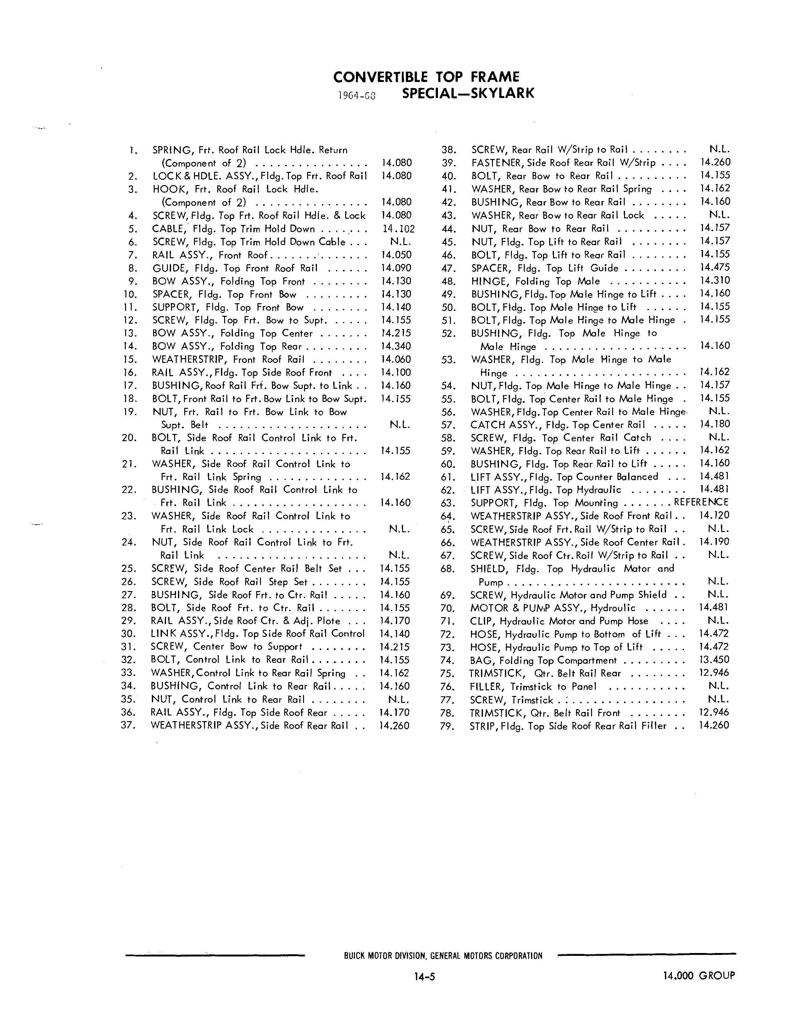 Buick 1940-1972 Parts Illustrations / Buick Chassis And Body ...