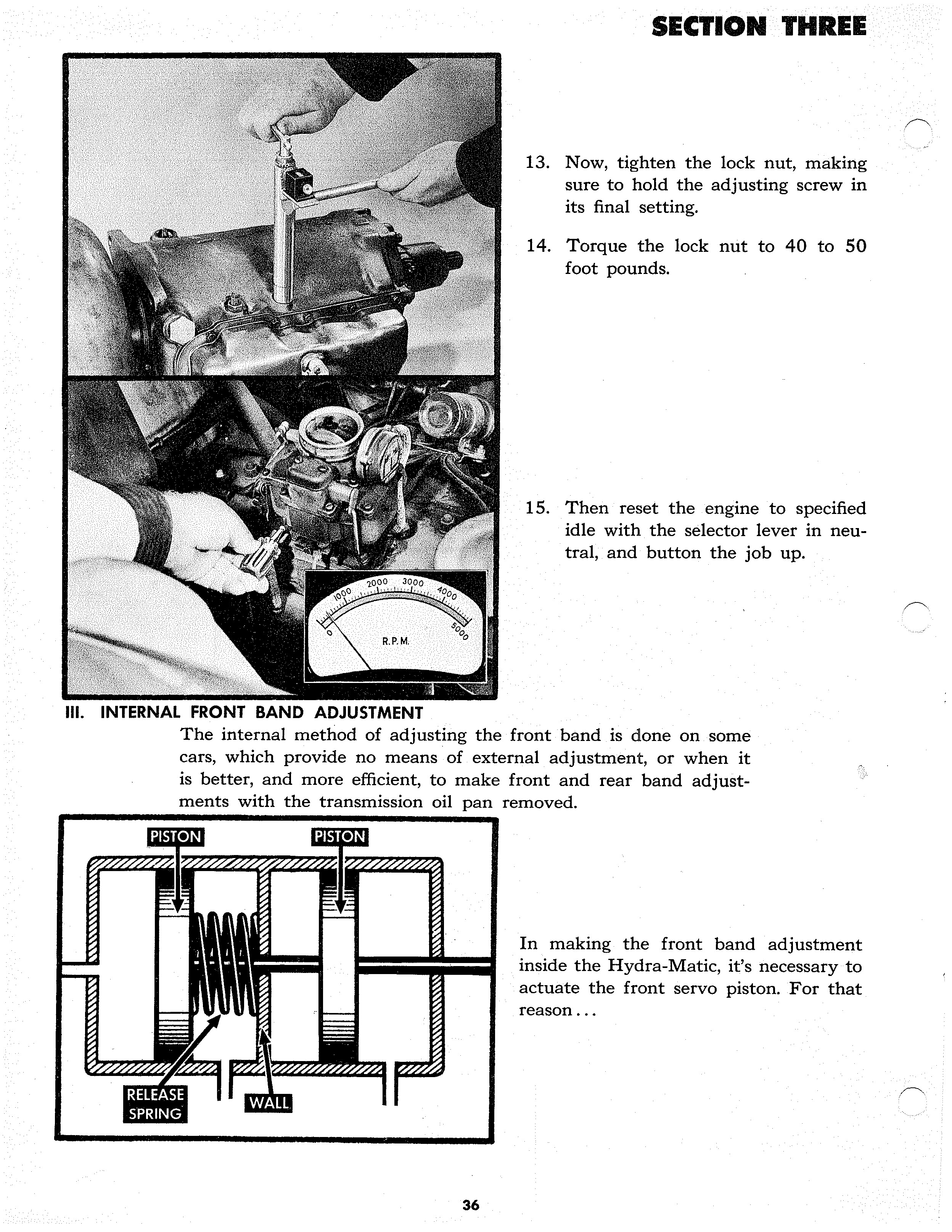 1947-1955 Hydramatic Transmission On-the-Car Adjustment Service Manual ...